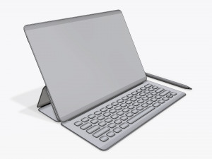 digital tablet with keyboard mock up 3D 模型