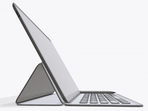 digital tablet with keyboard mock up 3D 模型
