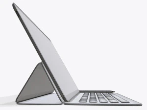 tablet digital com maquete de teclado Modelo 3D