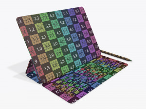 digital tablet with keyboard mock up 3D 模型