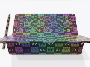tablet digital com maquete de teclado Modelo 3D