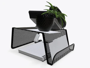 phone mesh holder with decors 3D Model