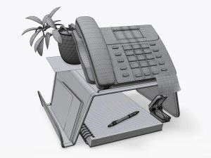 phone mesh holder with decors 3D Model