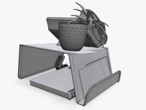 phone mesh holder with decors 3D Model
