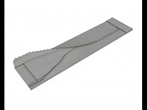 chewing gum stick opened 01 3D Model
