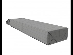 pack of stick chewing gum opened 3D Model