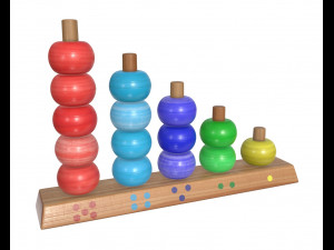 scores wooden toy 3D Model