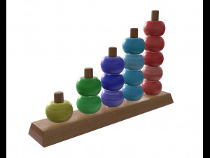 scores wooden toy 3D Model