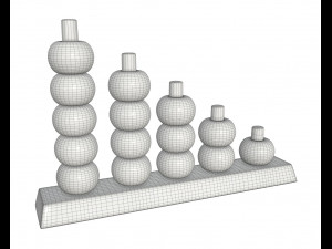 scores wooden toy 3D Model