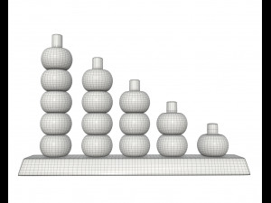scores wooden toy 3D Model