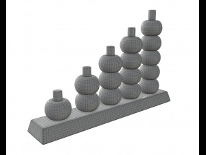 scores wooden toy 3D Model