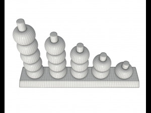 scores wooden toy 3D Model