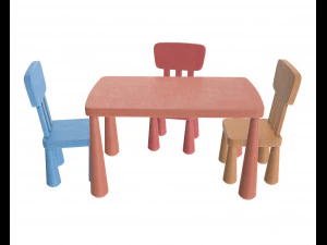 table and chairs 3D Model