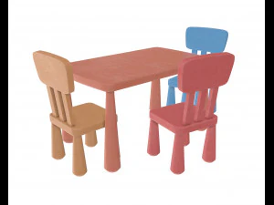 table and chairs 3D Model