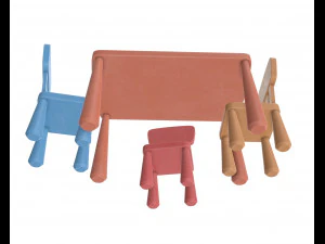 table and chairs 3D Model