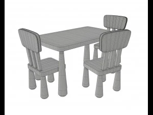 table and chairs 3D Model