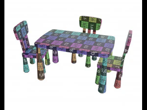table and chairs 3D Model