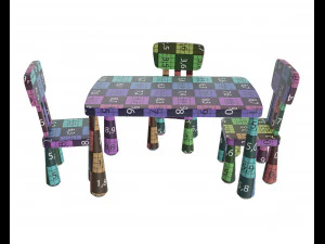 table and chairs 3D Model
