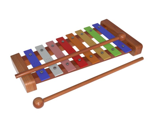 xylophone rainbow children Modelo 3D .c4d .max .obj .3ds .fbx .stl .blend 