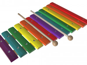 xylophone toy colored Modelo 3D