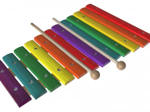 xylophone toy colored 3D Model
