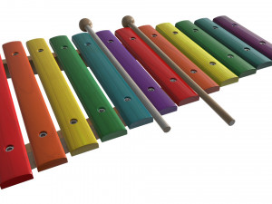 xylophone toy colored Modelo 3D