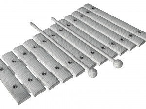 xylophone toy colored Modelo 3D