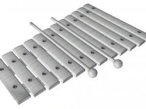 xylophone toy colored 3D Model