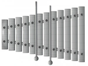 xylophone toy colored 3D Model