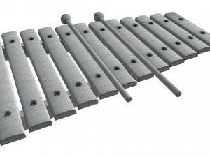 xylophone toy colored Modelo 3D