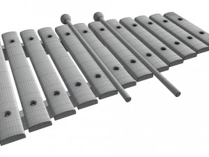 xylophone toy colored 3D Model