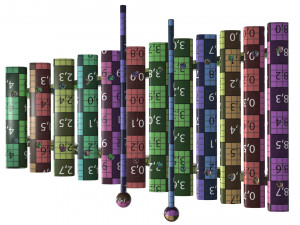 xylophone toy colored Modelo 3D