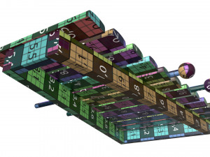 xylophone toy colored Modelo 3D