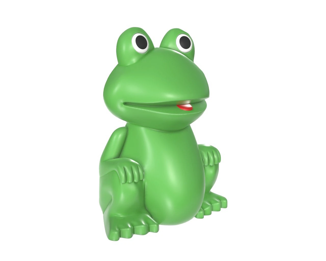 green frog toy 3D Model .c4d .max .obj .3ds .fbx .stl .blend 