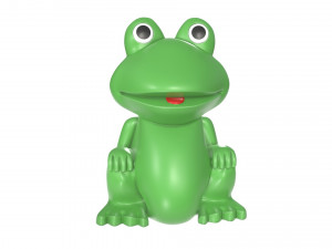 green frog toy 3D 모델