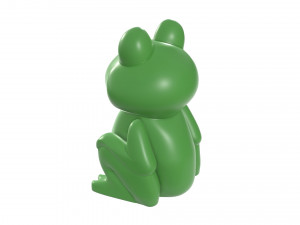 green frog toy 3D 모델