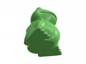 green frog toy 3D 모델