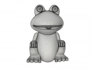 green frog toy 3D 모델