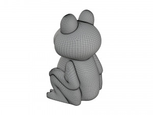 green frog toy 3D 모델