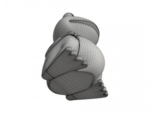 green frog toy 3D 모델