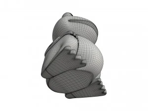 green frog toy 3D Model