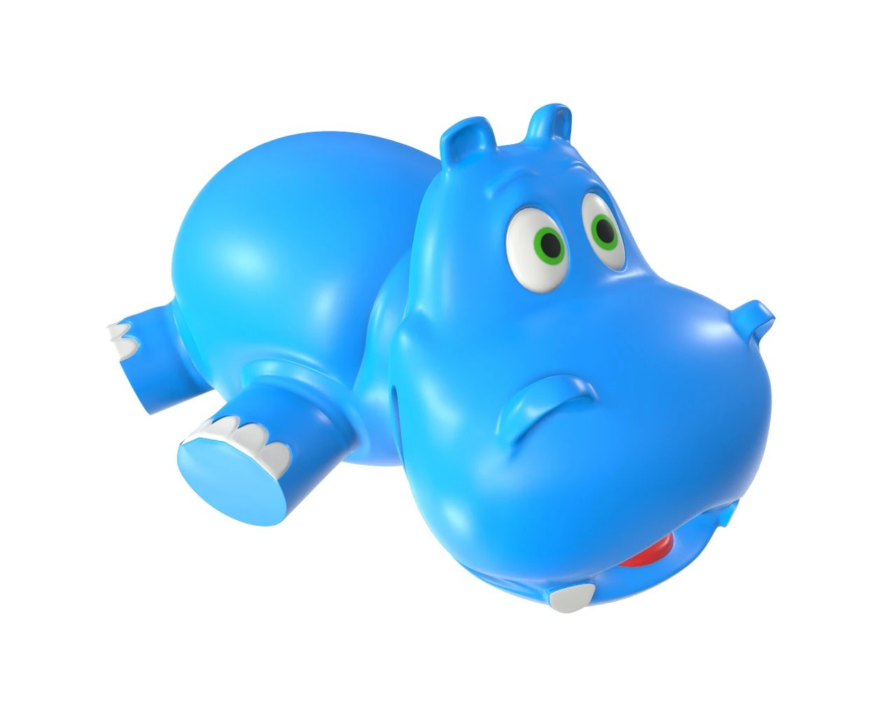 hippo toy 3D Model .c4d .max .obj .3ds .fbx .stl .blend 