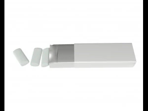 pack chewing gum opened 3D Model