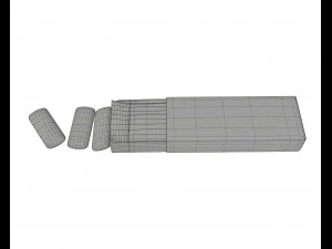 pack chewing gum opened 3D Model
