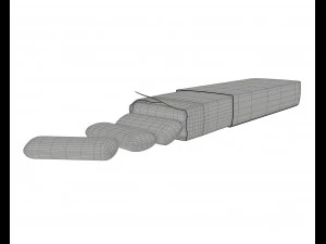 pack chewing gum opened 3D Model