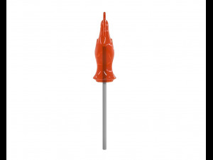 sugar lollipop made in the shape of cockerel 3D Model