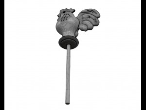 sugar lollipop made in the shape of cockerel 3D Model
