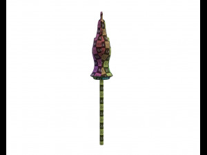 sugar lollipop made in the shape of cockerel 3D Model