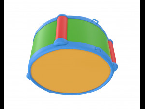 toy drum with sticks Model 3D