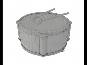 toy drum with sticks Model 3D